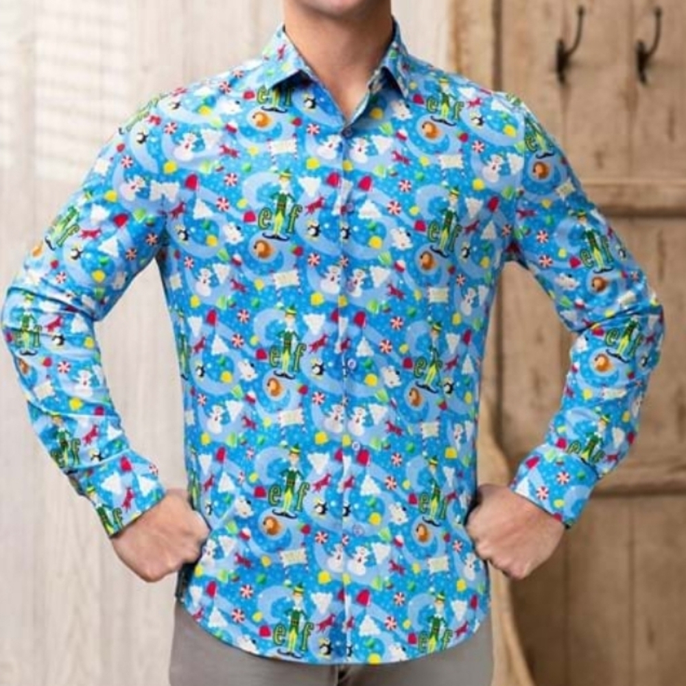 Buddy the Elf Button Up Shirt Size 2XL